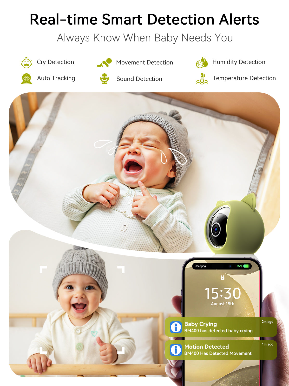 BM400 Smart WiFi Baby Monitor