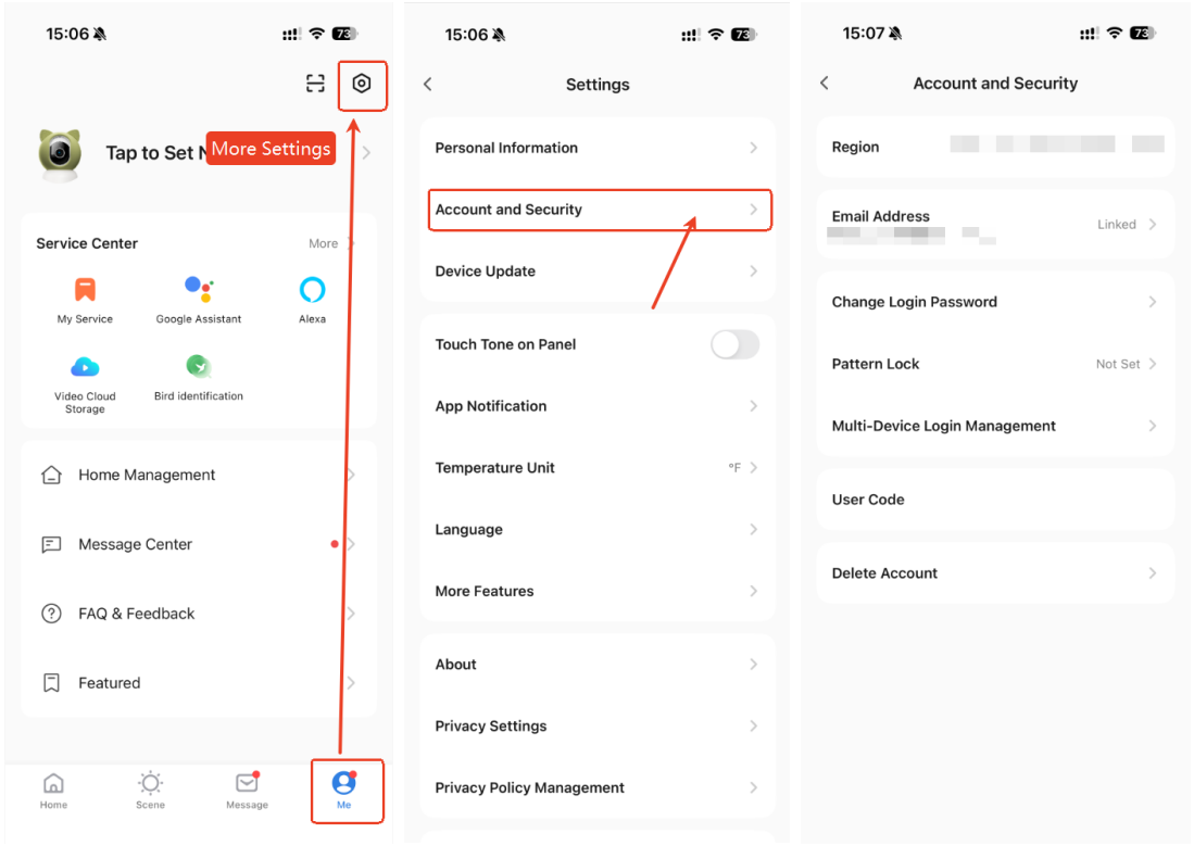 Account Management Page