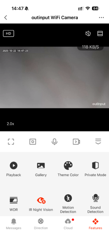App live view interface