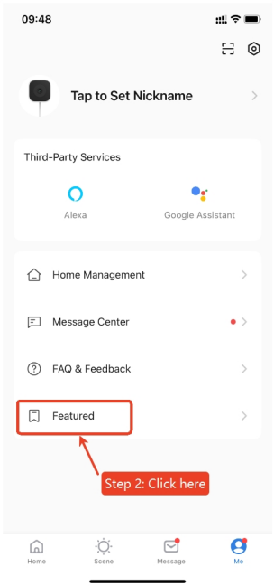 Featured section in Me page