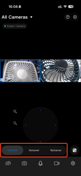 Multiple camera feeds display