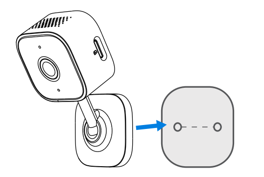 Secure camera on screws