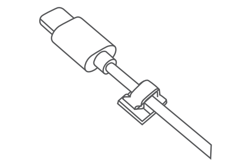 Use cable clips to organize cords